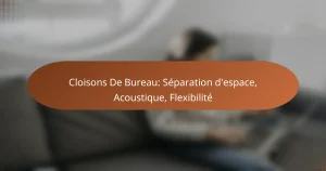 Cloisons De Bureau: Séparation d’espace, Acoustique, Flexibilité