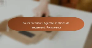 Poufs En Tissu: Légèreté, Options de rangement, Polyvalence