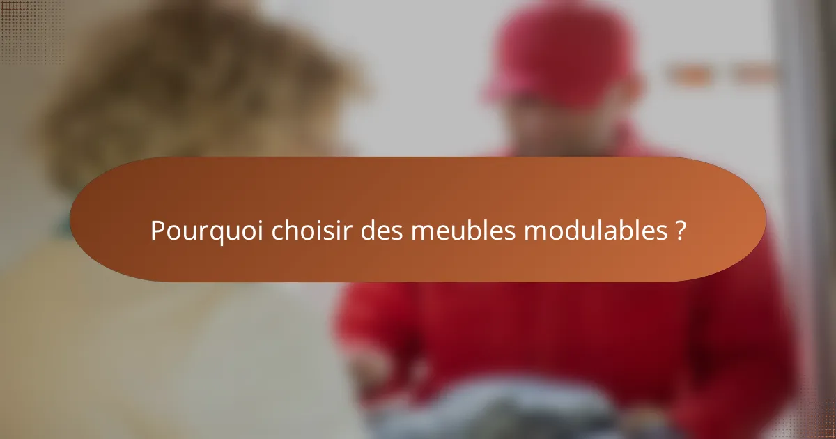 Pourquoi choisir des meubles modulables ?